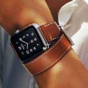 HERMES FAUVE BARENIA DOUBLE TOUR APPLE WATCH
